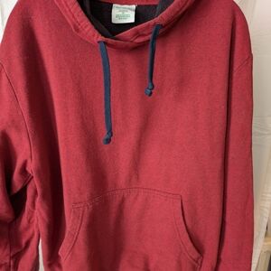 Classic Maroon Hoodie with Navy Drawstrings